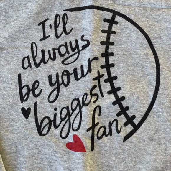 Baseball heart sweatshirt. - Picture 2 of 4